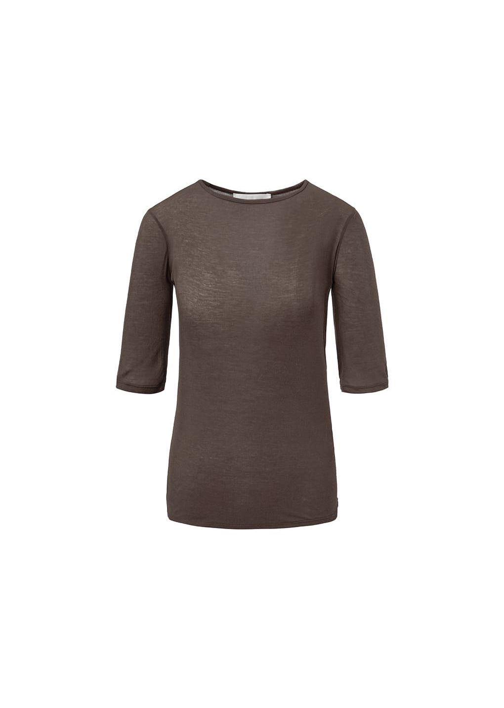 round short sleeve t-shirts, brown