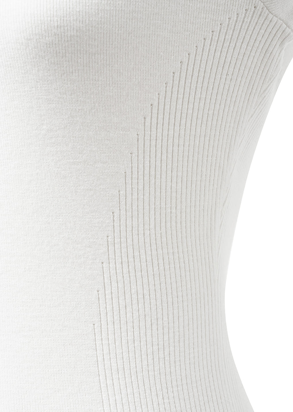 scoop neck knit top, white