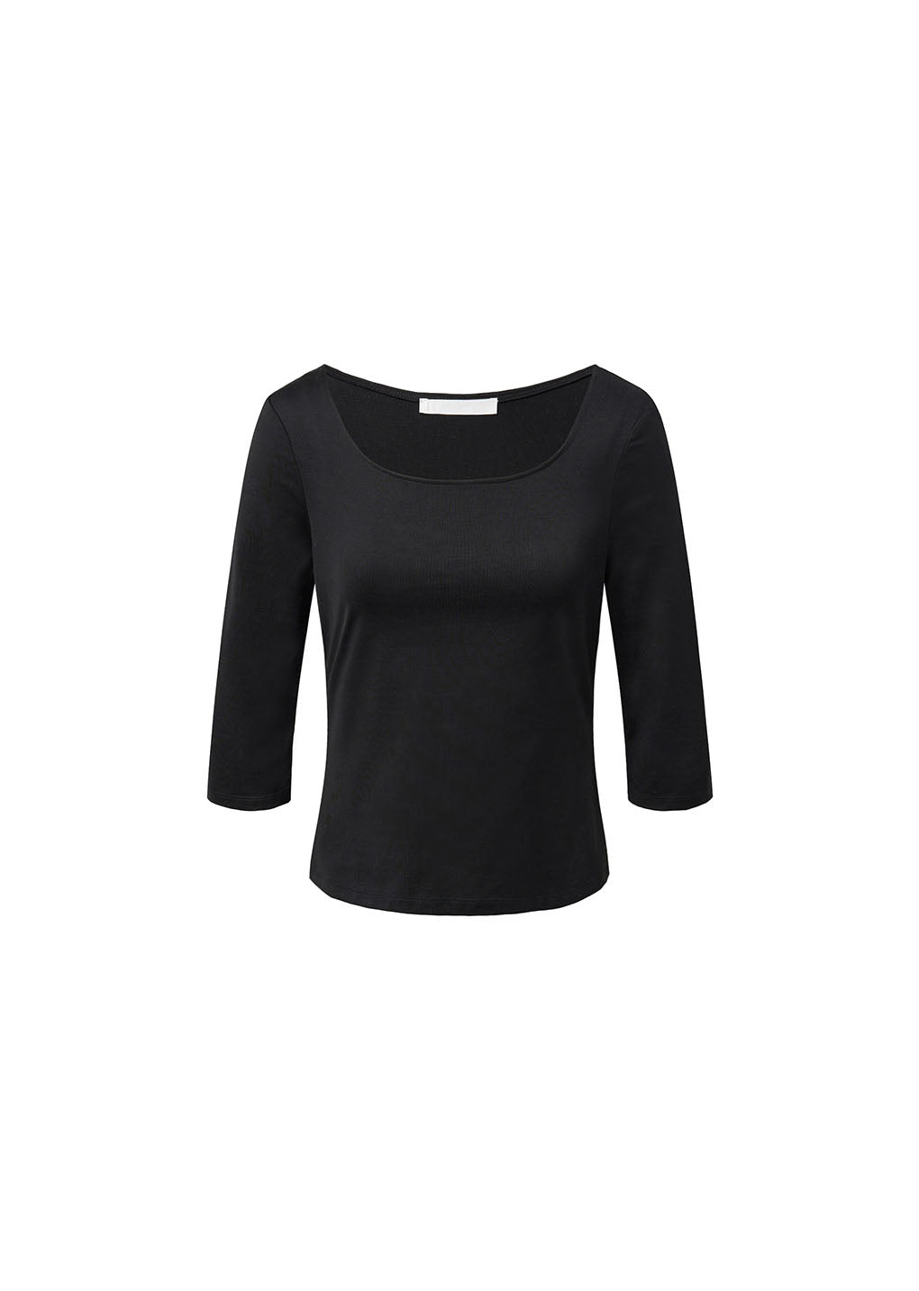 scoop neck short sleeve t-shirts, black