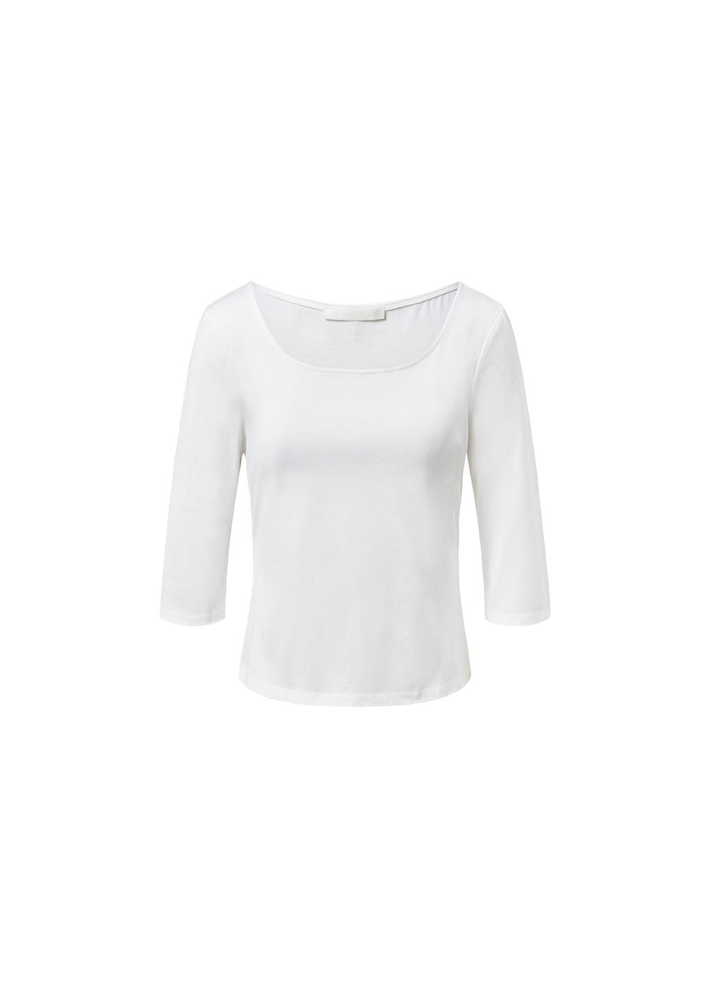 scoop neck short sleeve t-shirts, white