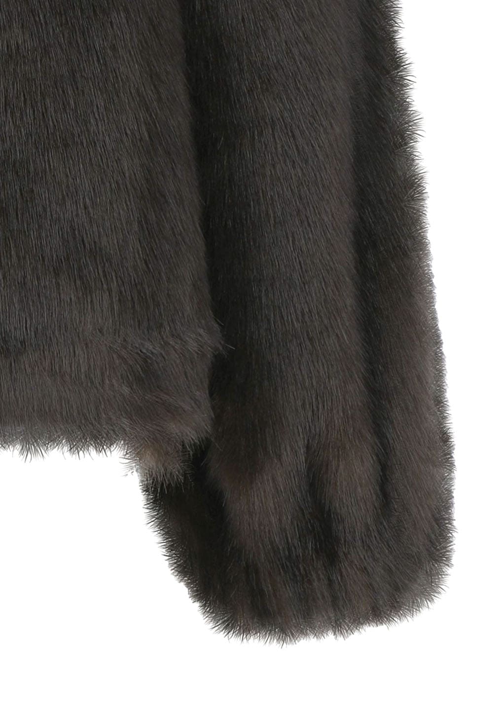 shearing off shoulder top, dark brown