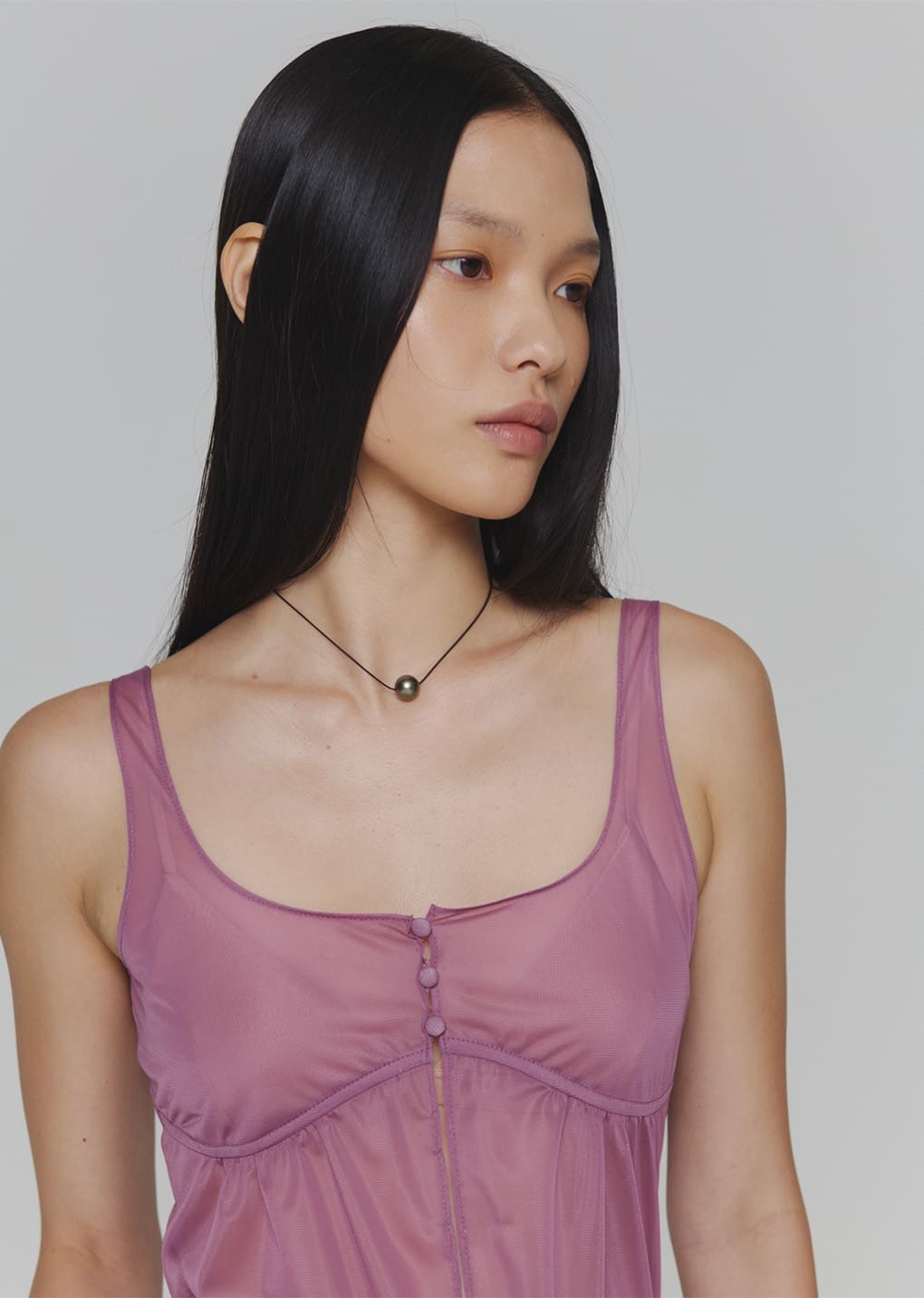sheer bra top, pink