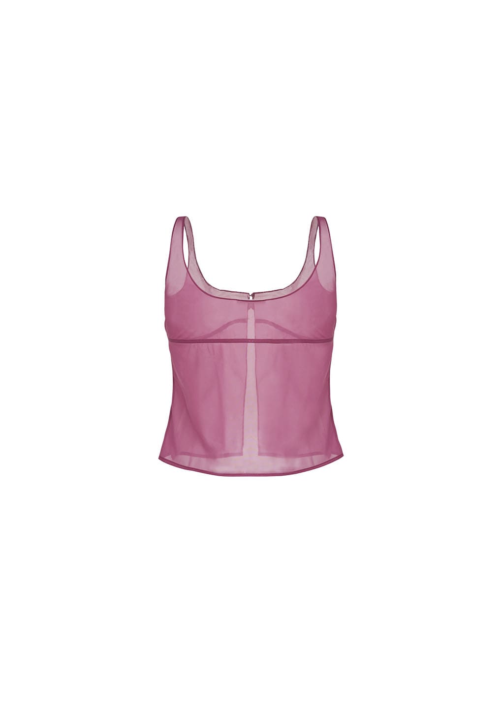 sheer bra top, pink