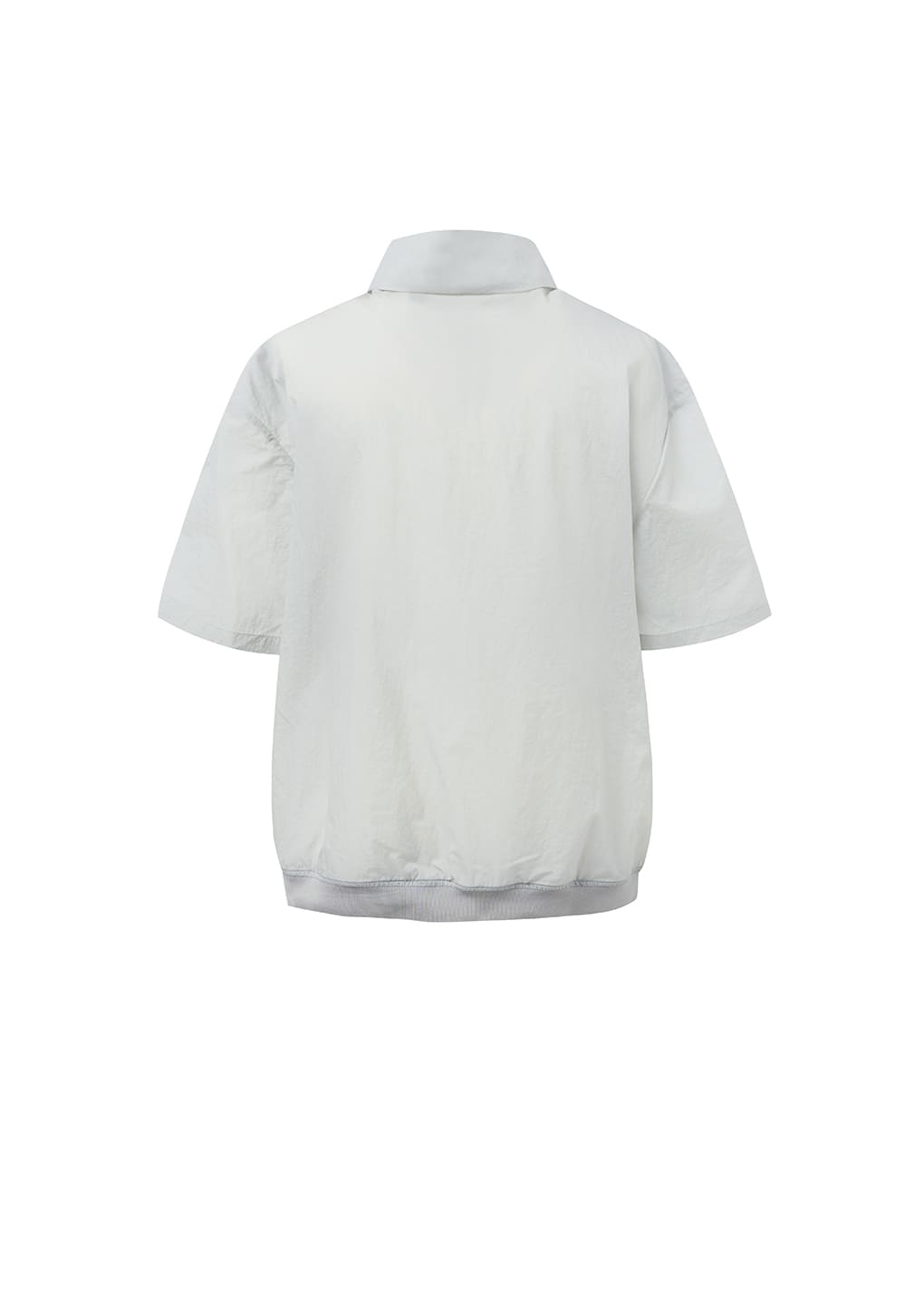 sheer color block top, light grey hover