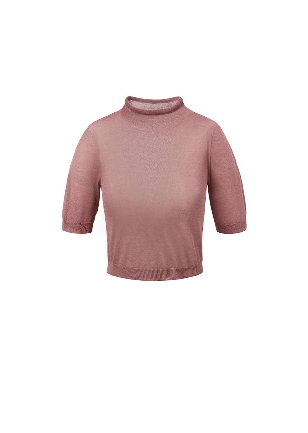 sheer cropped knit, pink
