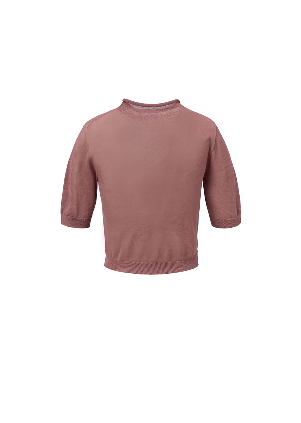 sheer cropped knit, pink