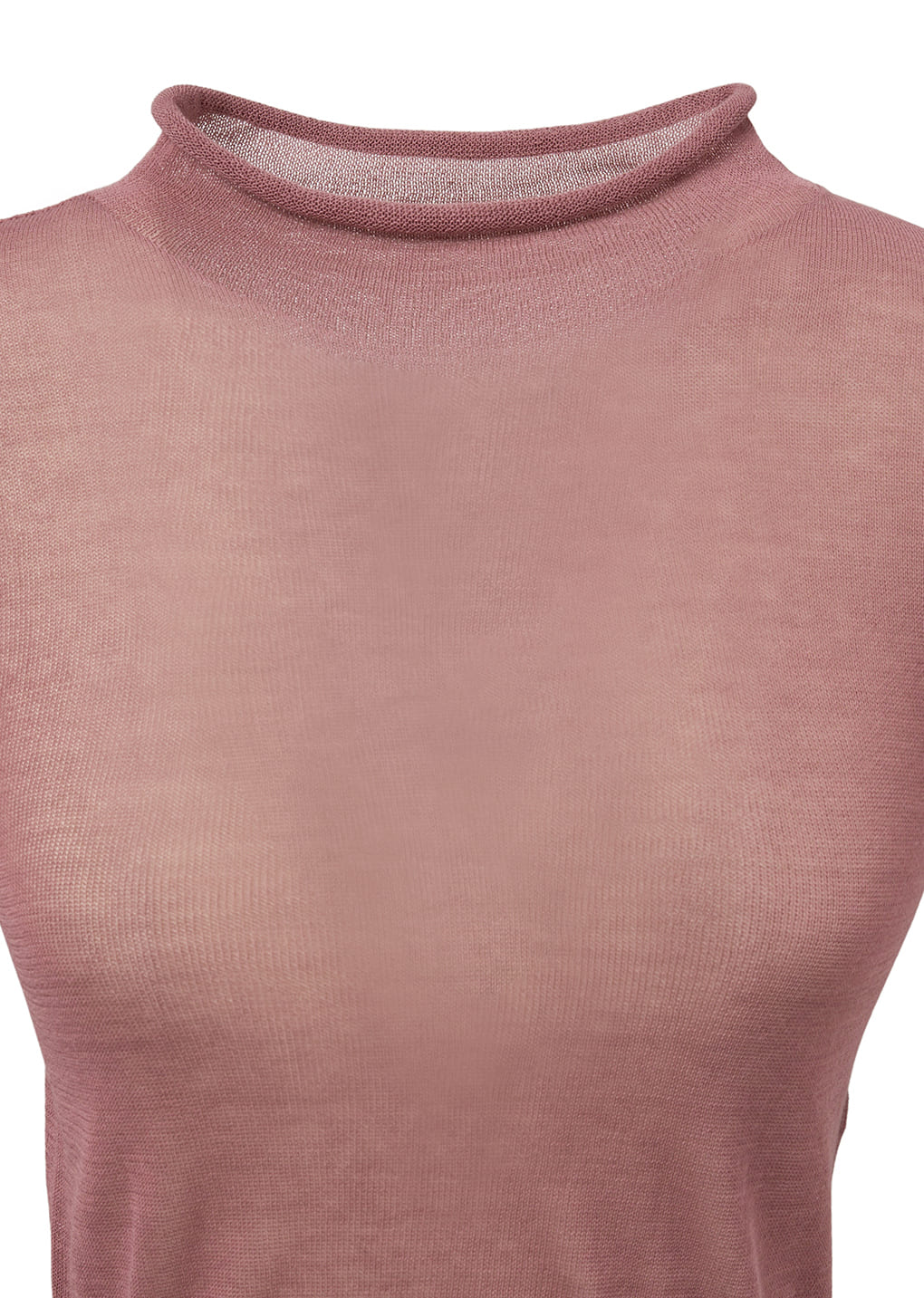 sheer cropped knit, pink