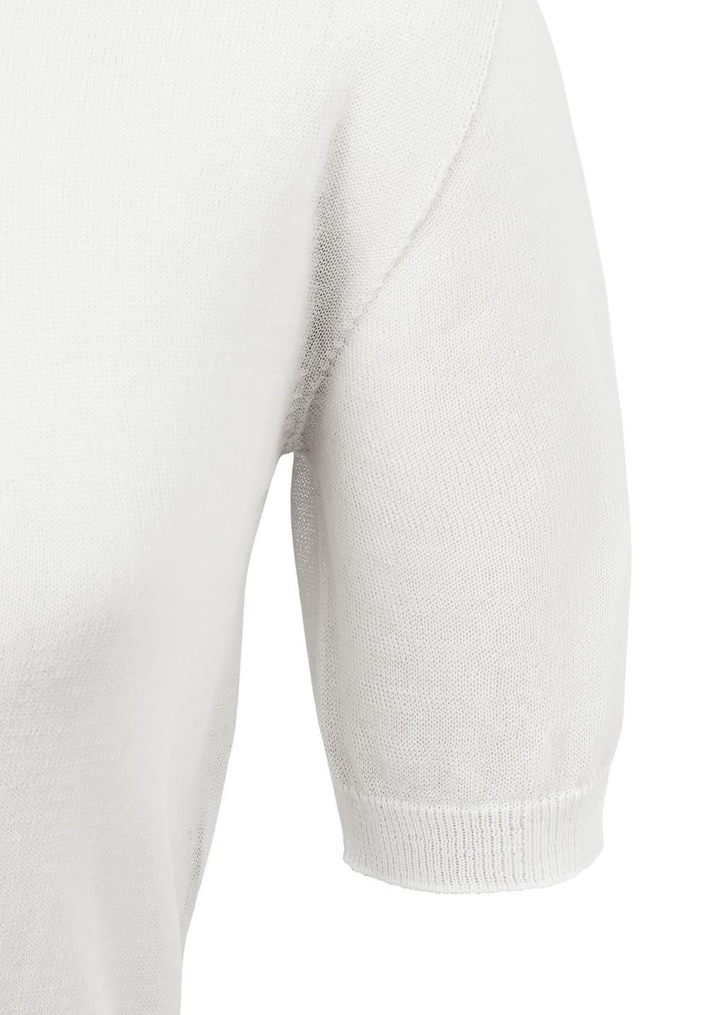 sheer cropped knit, white