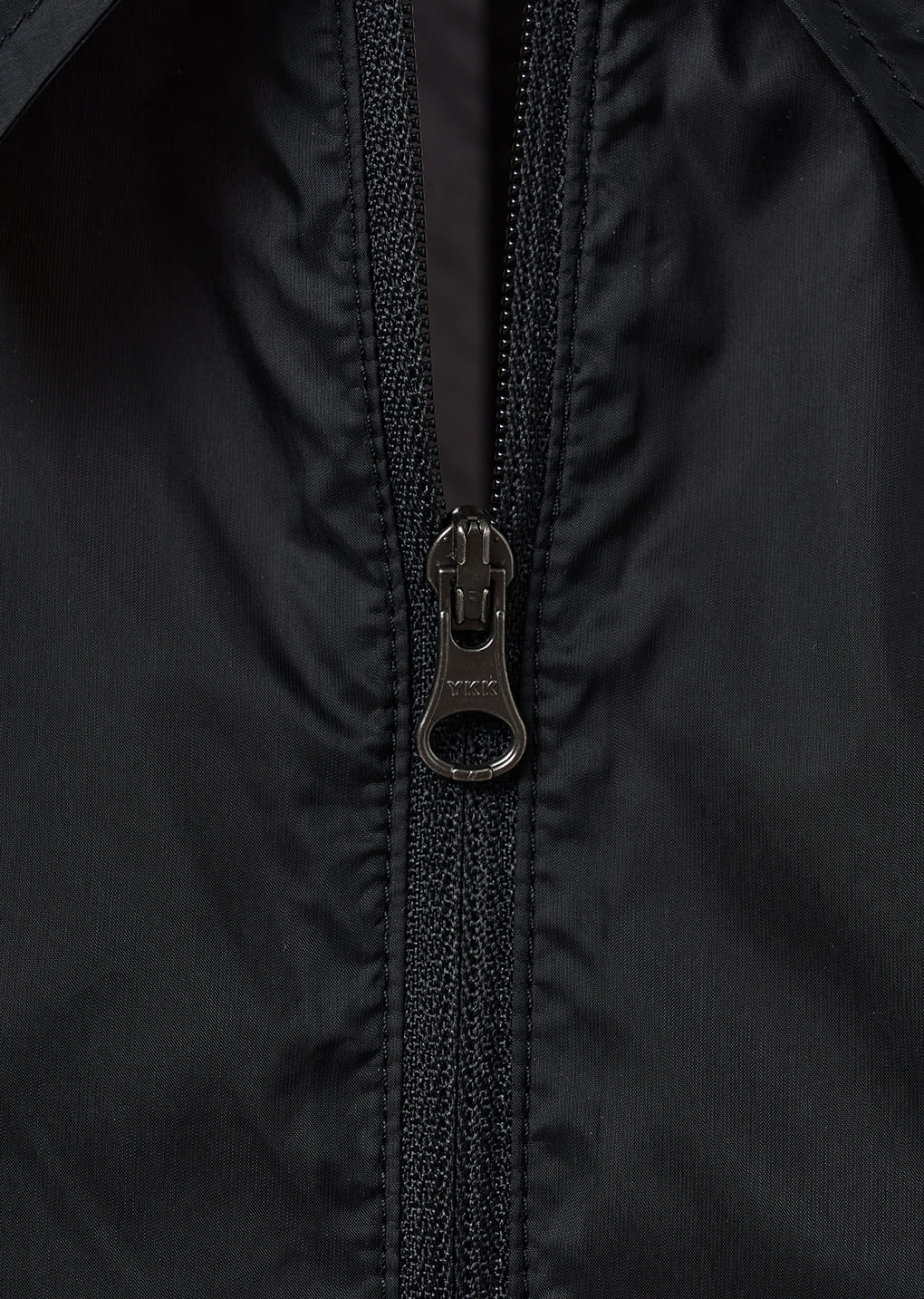 sheer half zip-up top, black