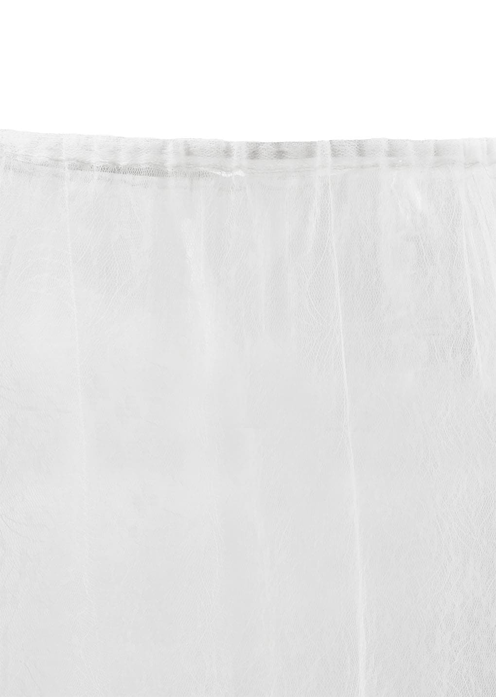 sheer lace long skirt, white