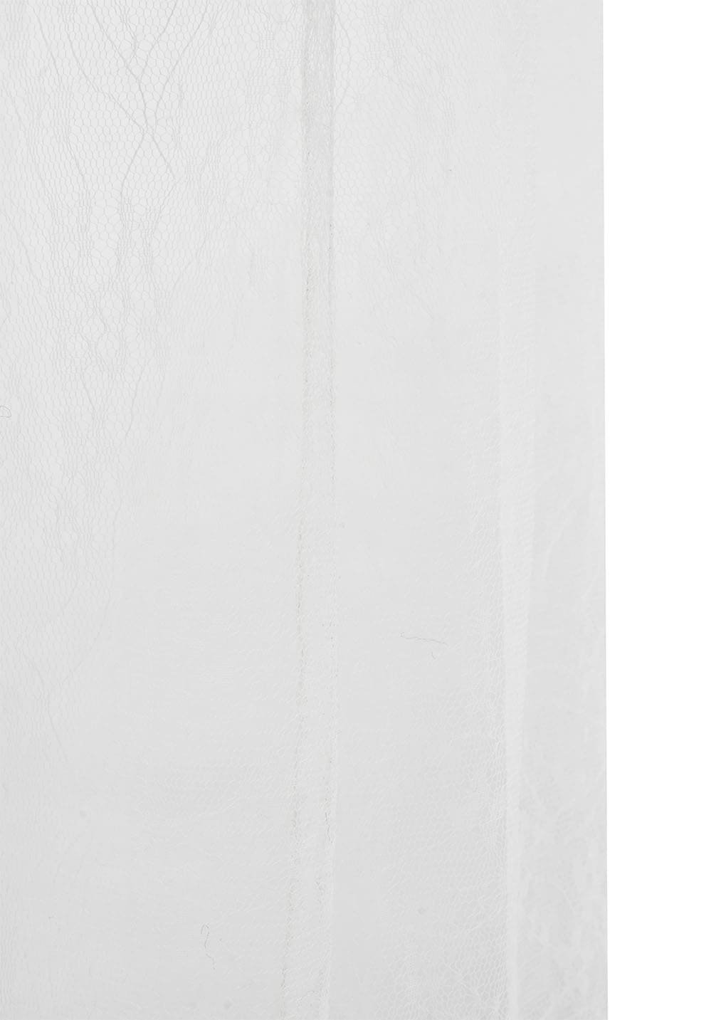 sheer lace long skirt, white