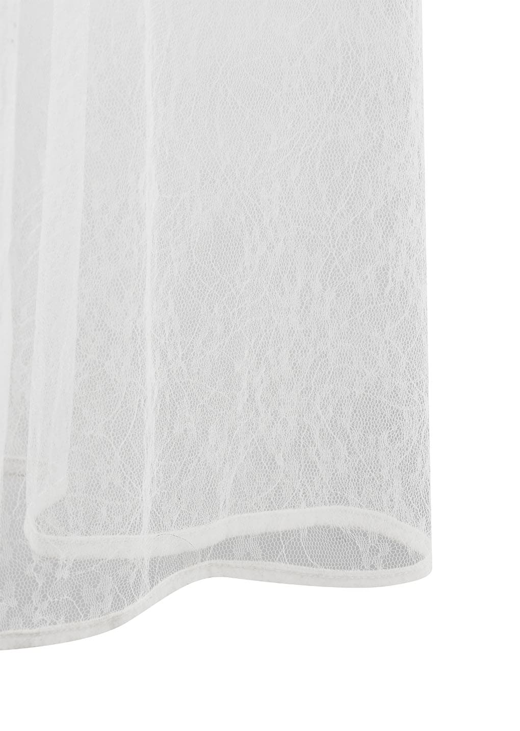 sheer lace long skirt, white