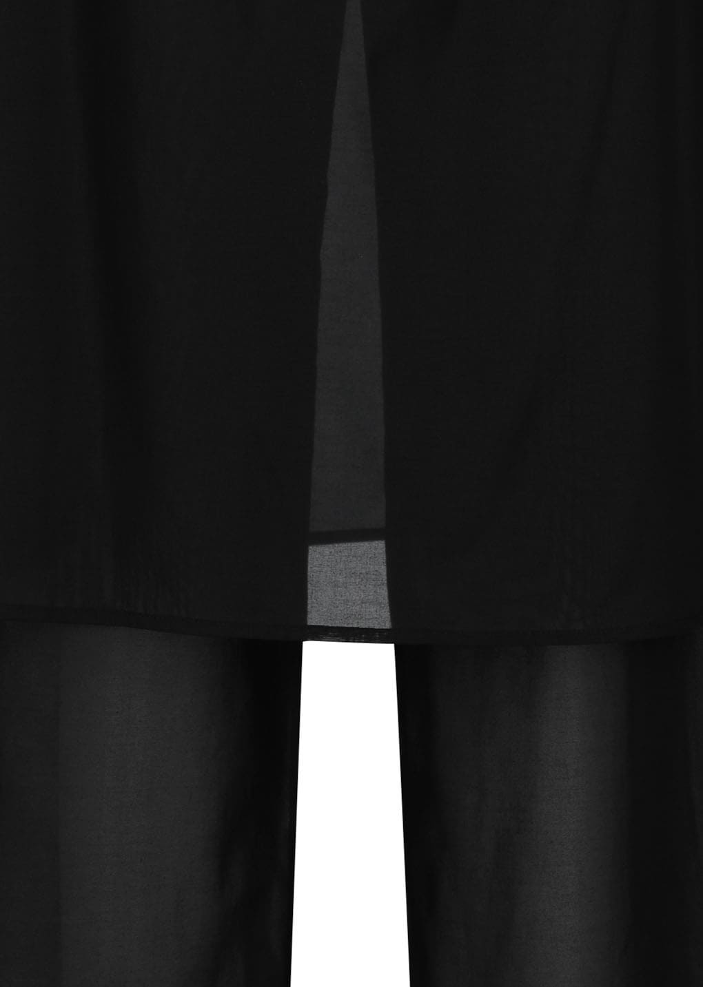 sheer layered pants, black