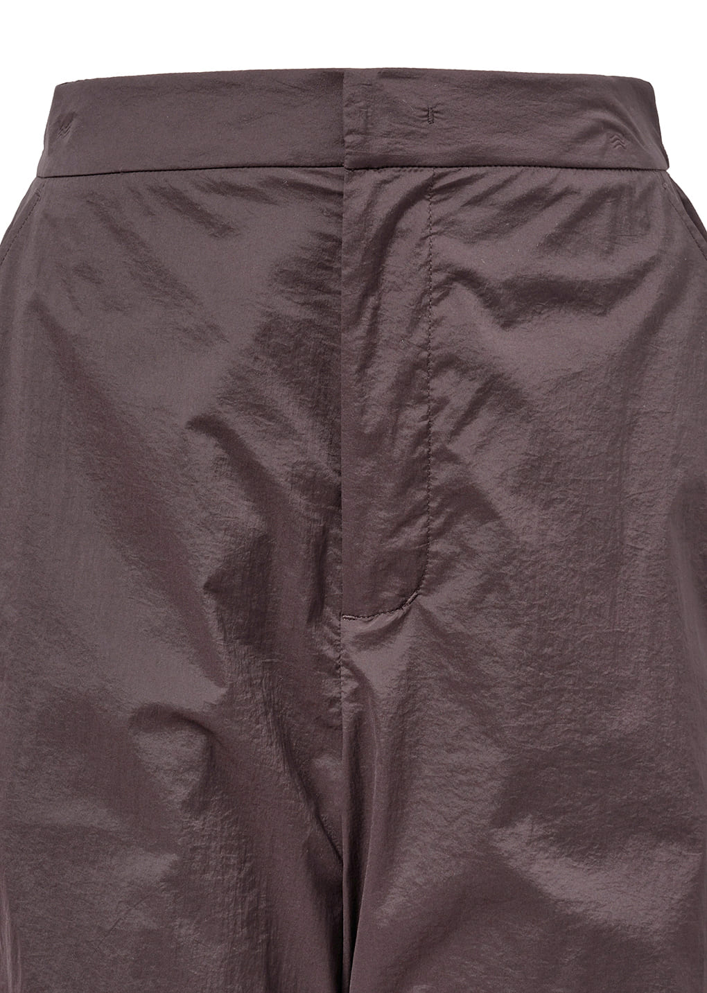sheer layered pants, burgundy