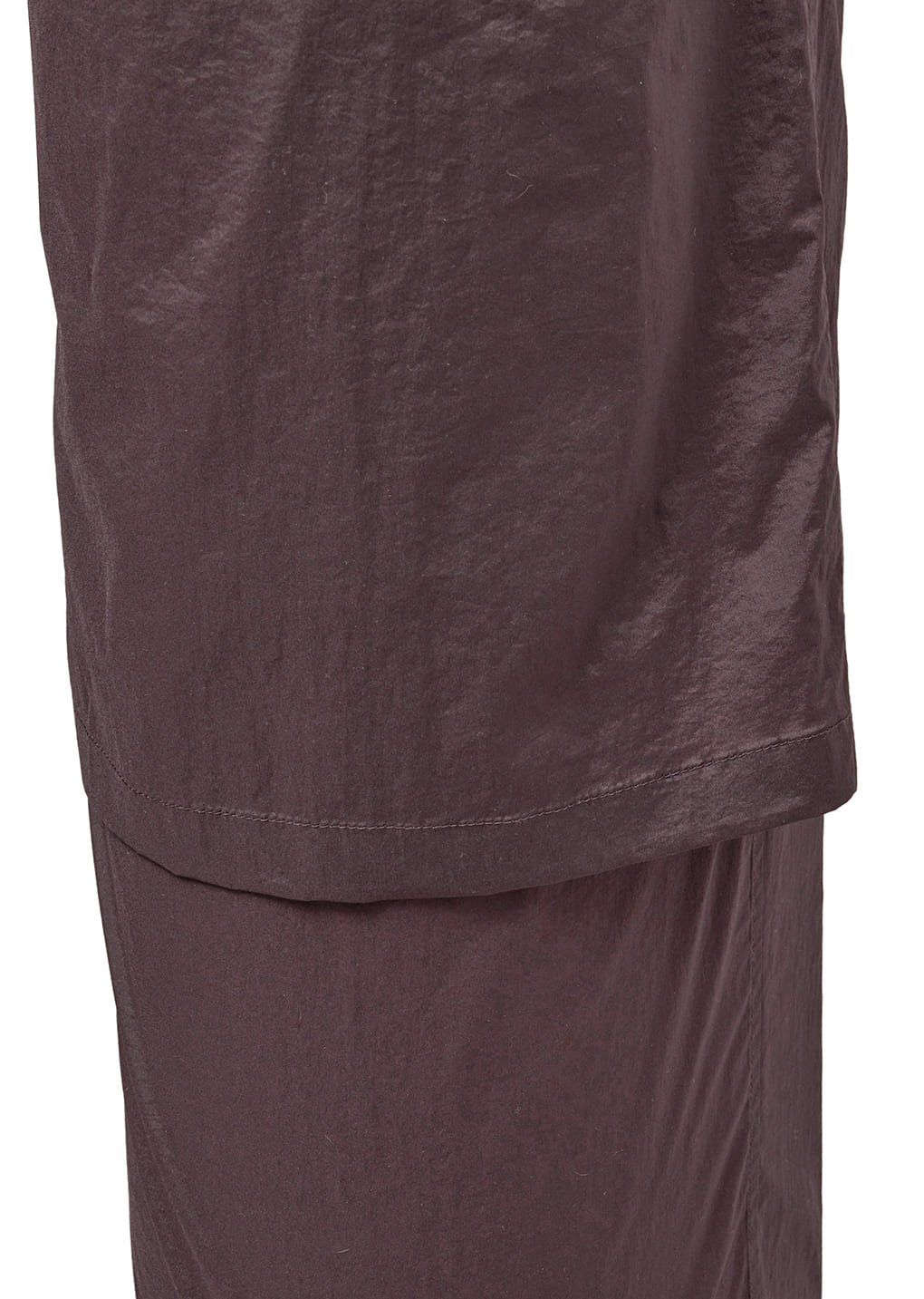 sheer layered pants, burgundy