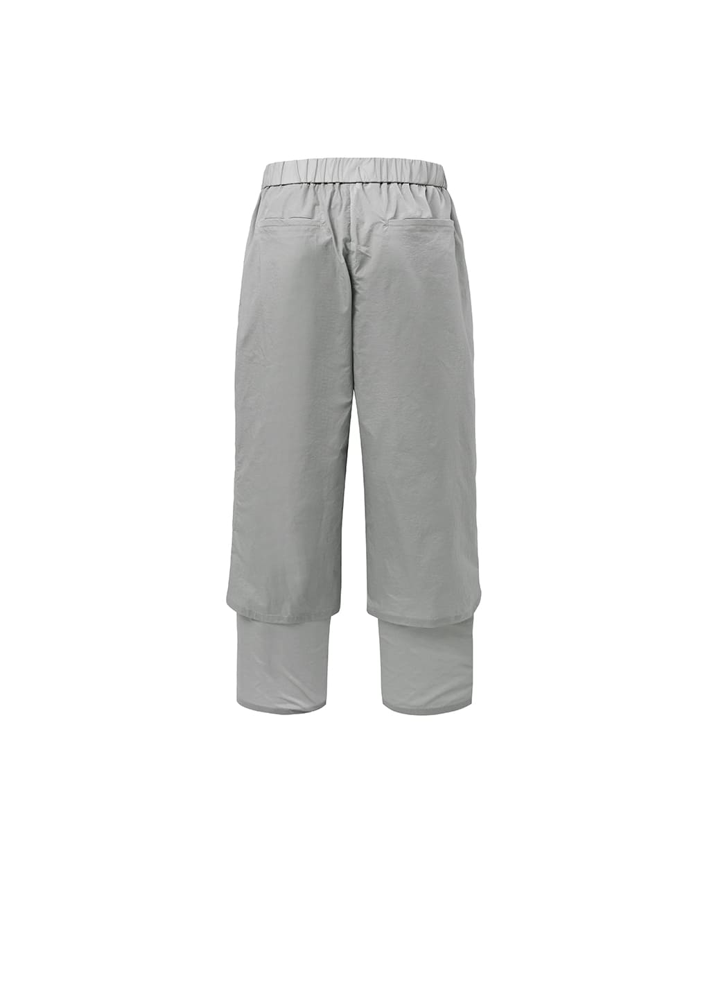 sheer layered pants, grey