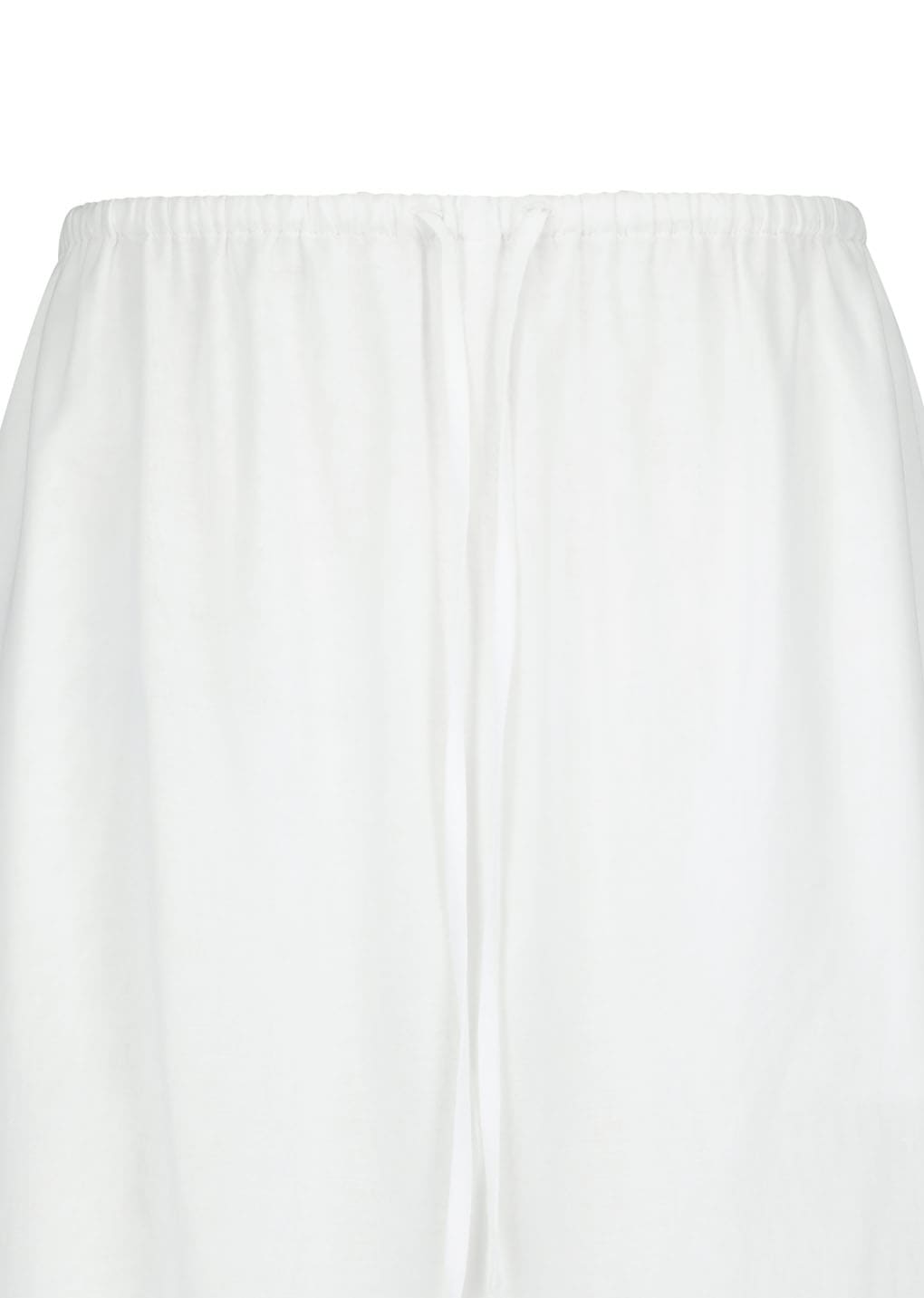 sheer layered pants, white
