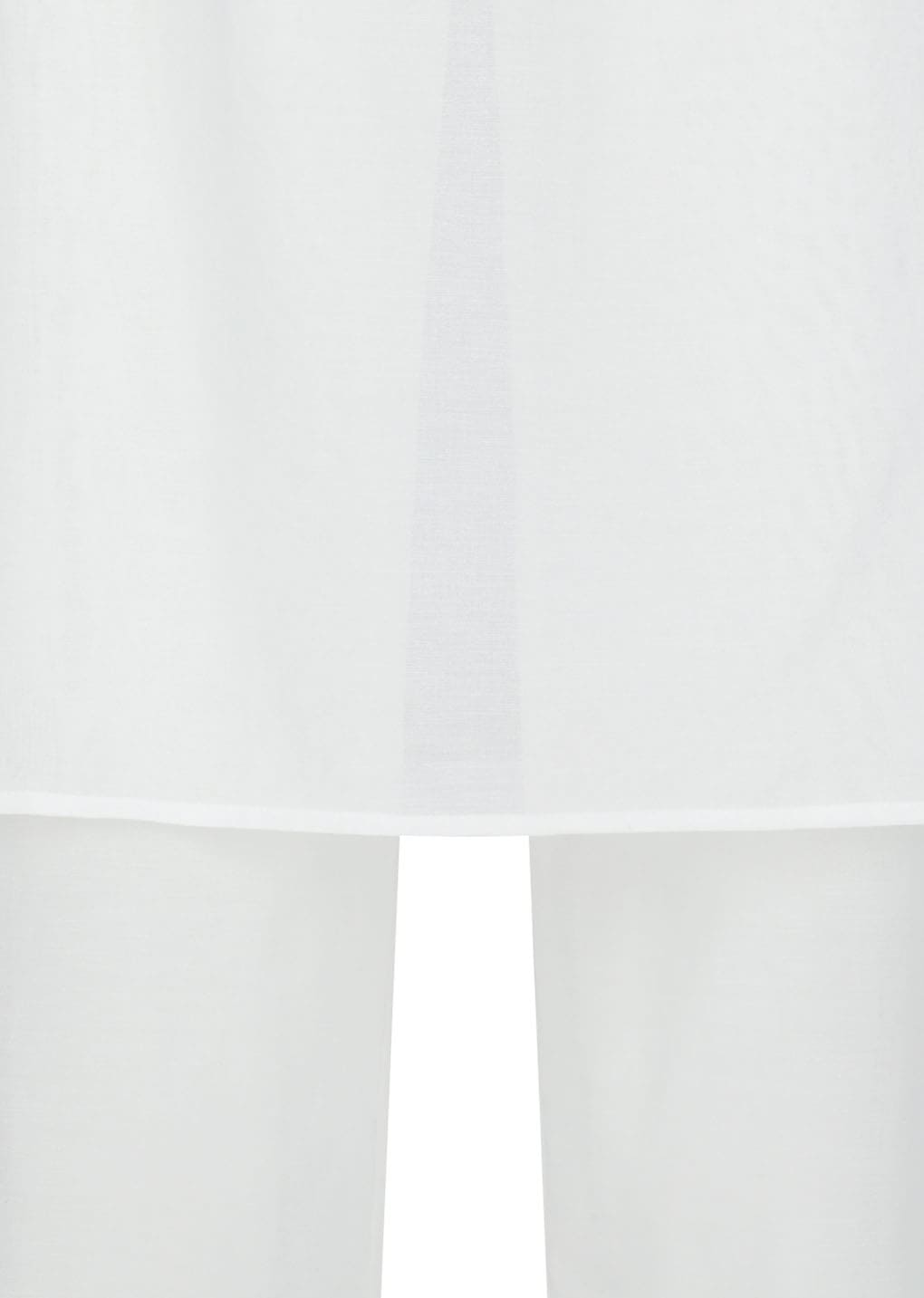 sheer layered pants, white