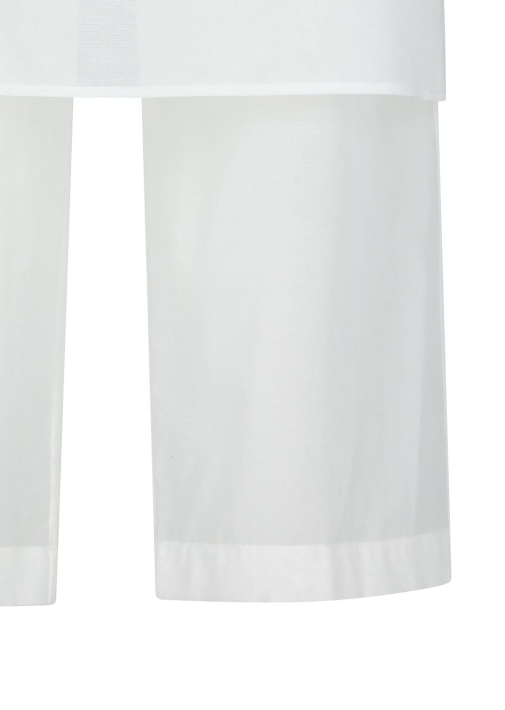sheer layered pants, white