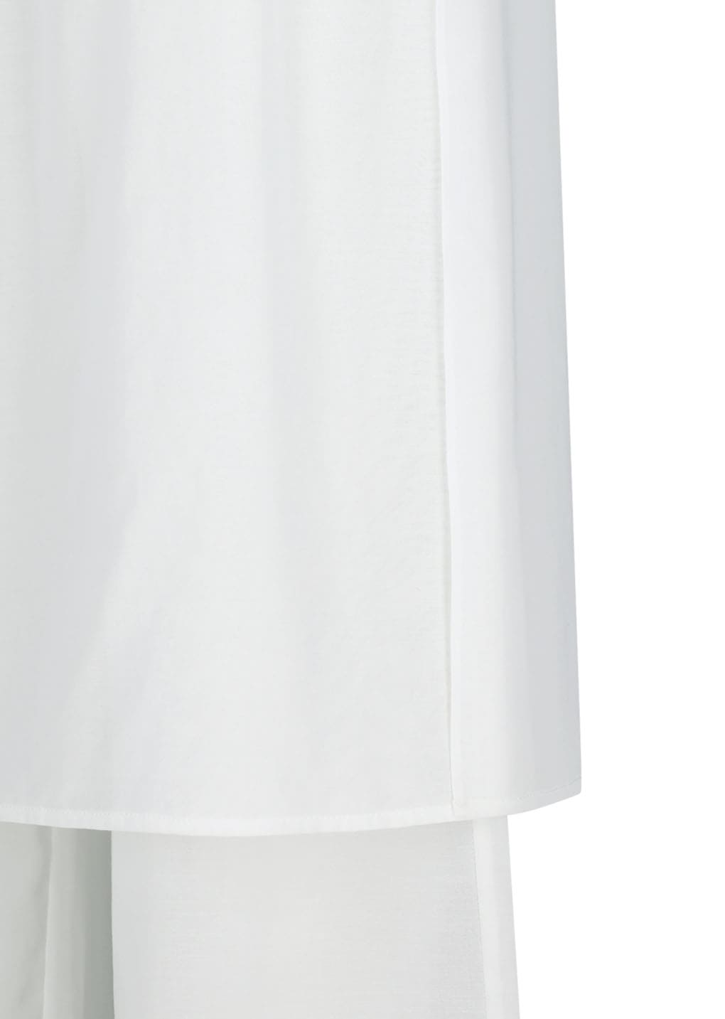 sheer layered pants, white