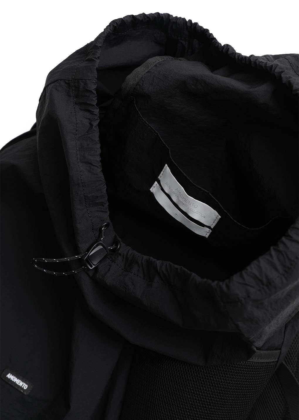sheer nylon backpack, black