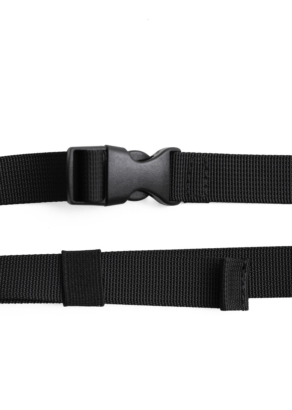sheer nylon belt bag, black