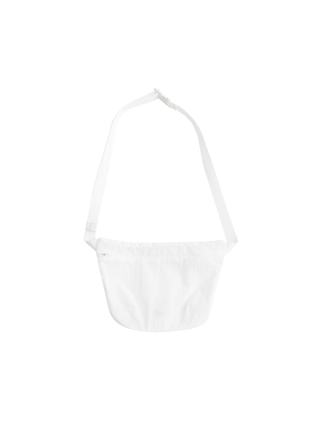 sheer nylon belt bag, white