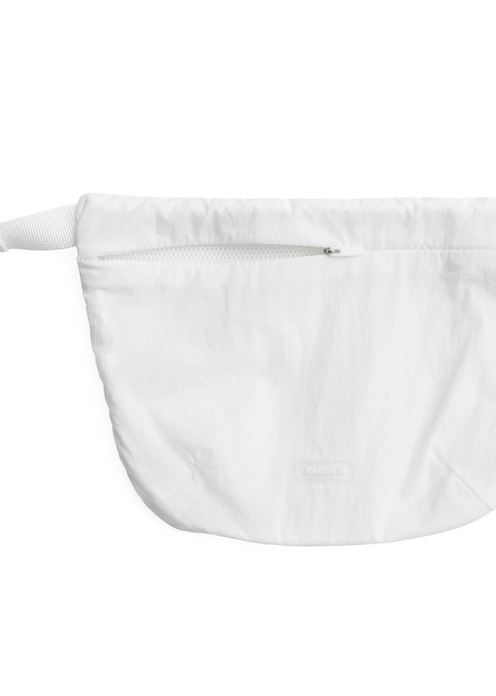 sheer nylon belt bag, white