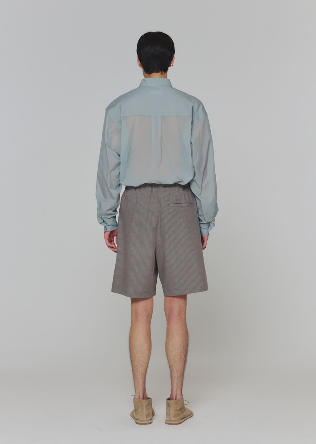 sheer nylon oversized shirts, blue