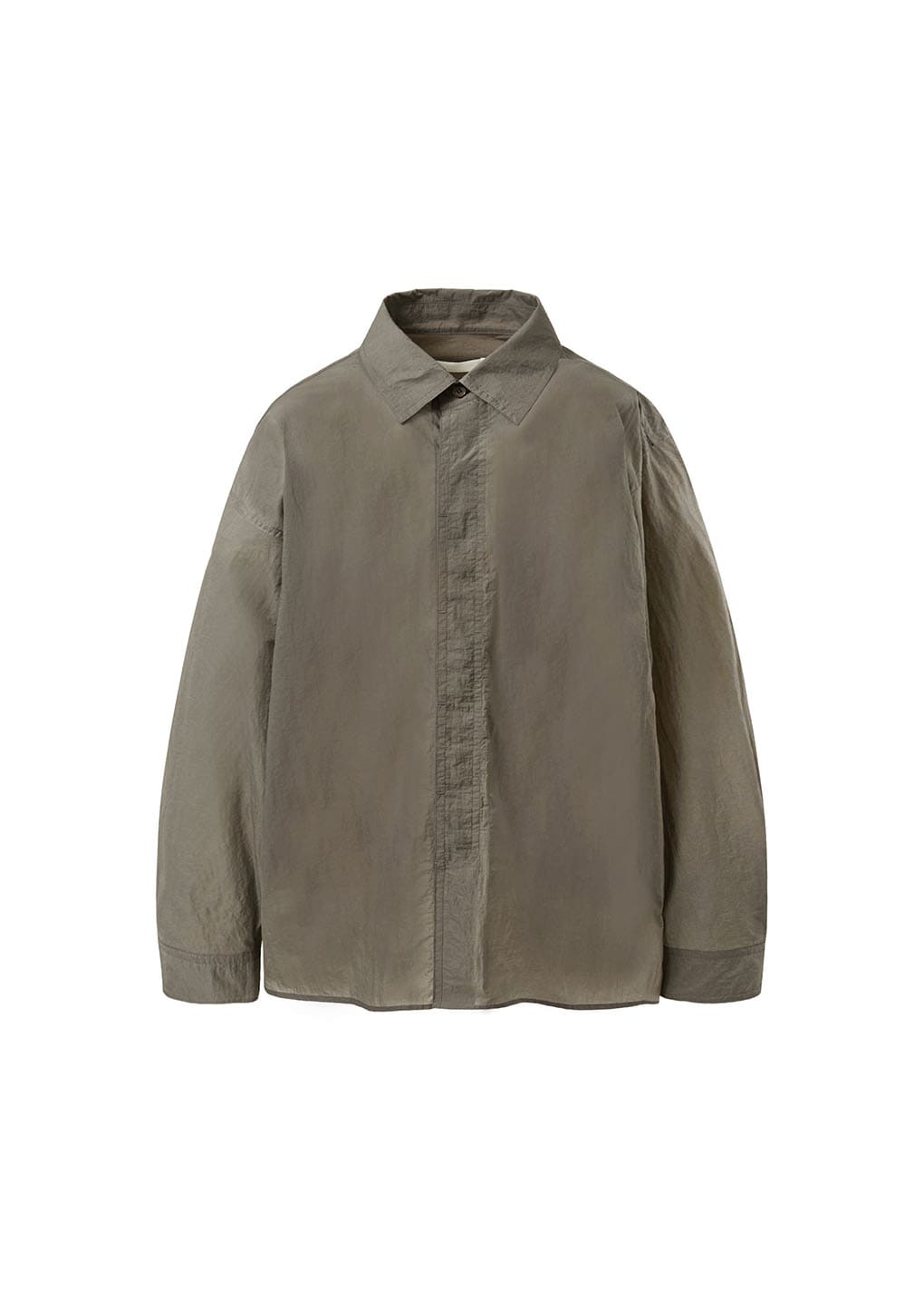 sheer nylon oversized shirts, brown