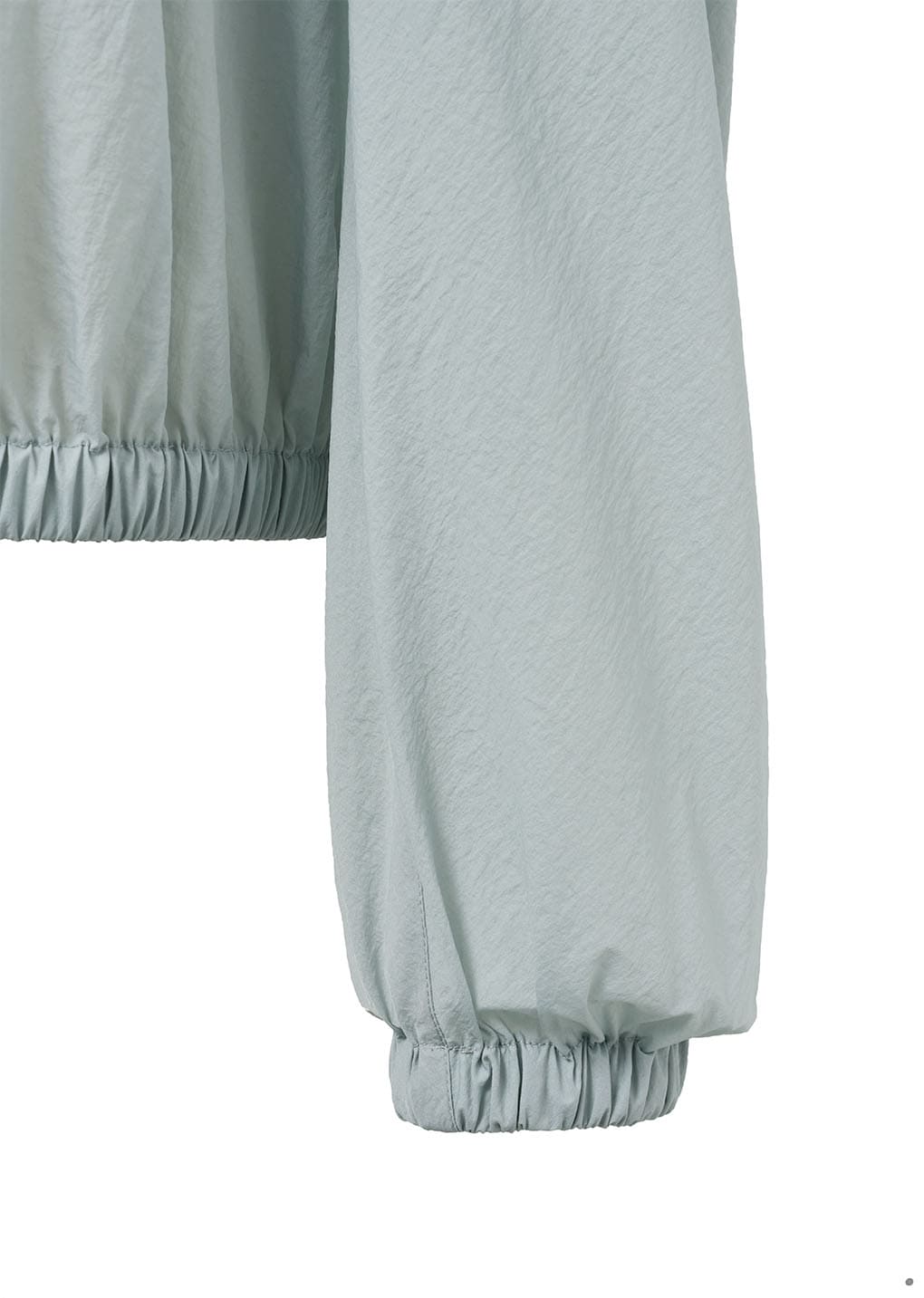 sheer nylon raglan hooded jumper, blue
