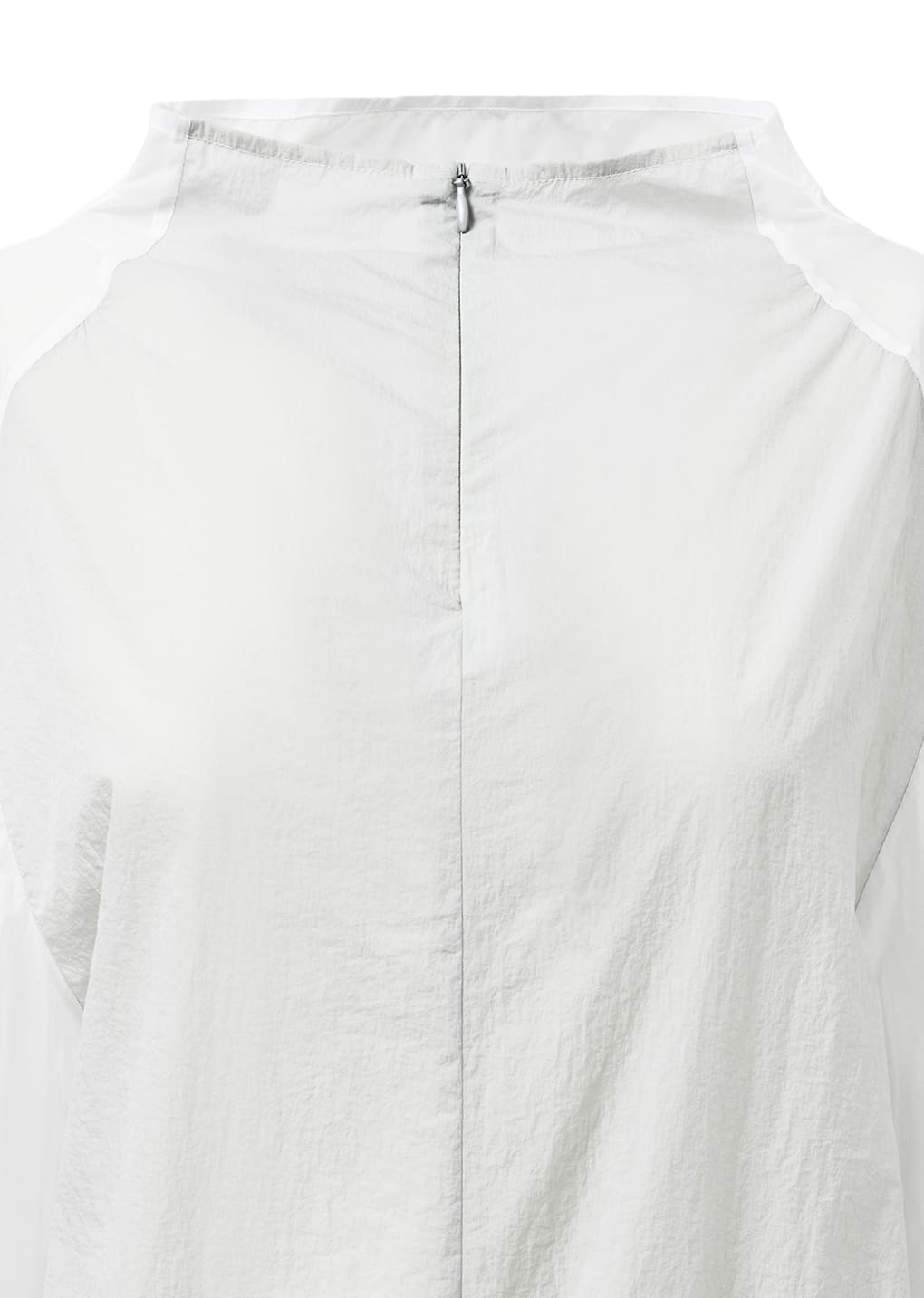 sheer nylon two-way top, white