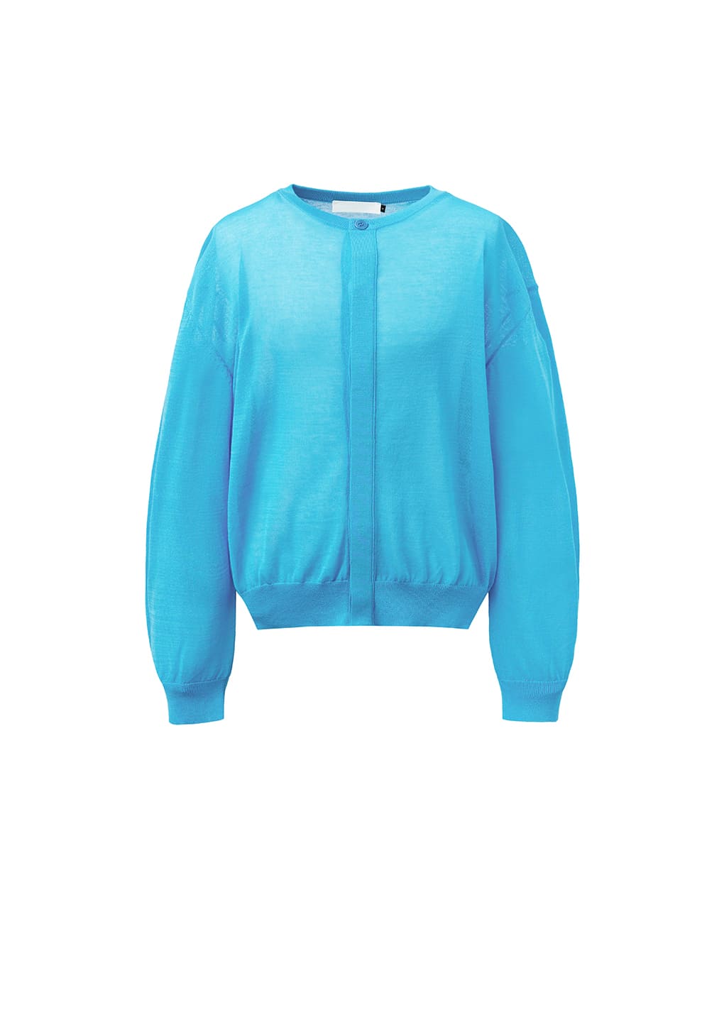 sheer round cardigan, blue