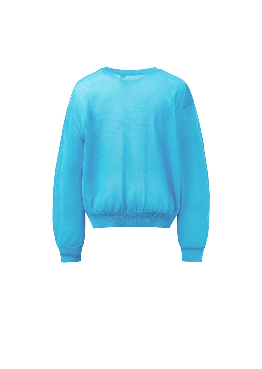 sheer round cardigan, blue hover