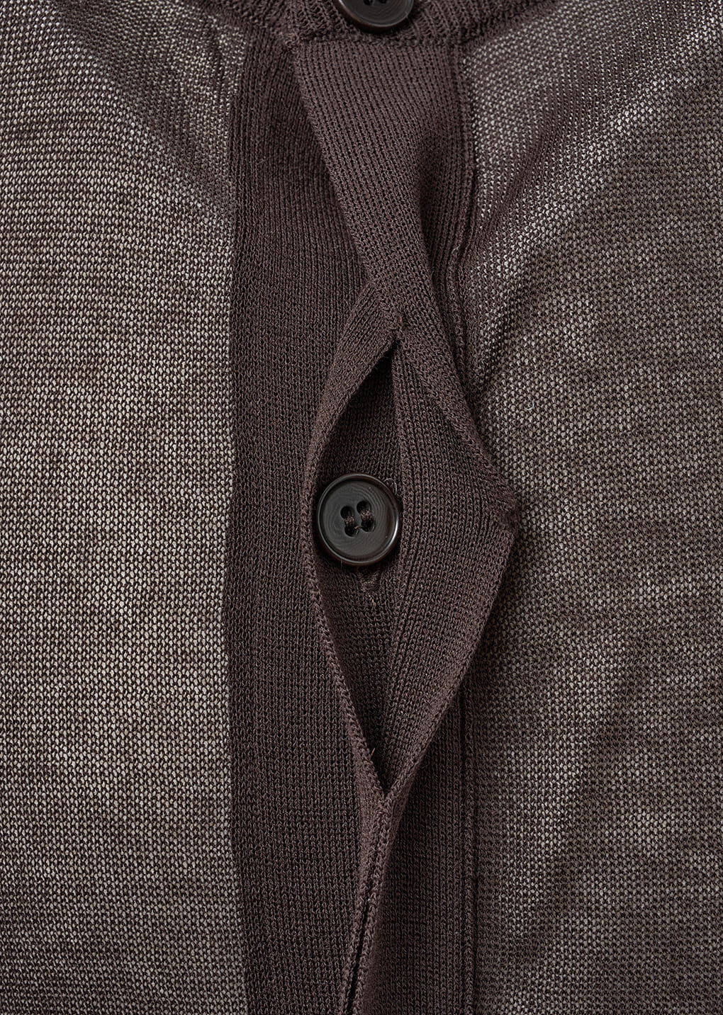 sheer round cardigan, dark brown