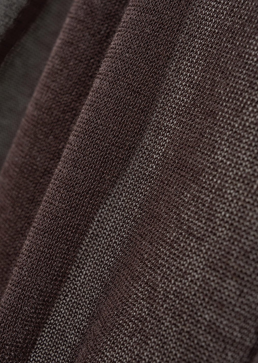sheer round cardigan, dark brown
