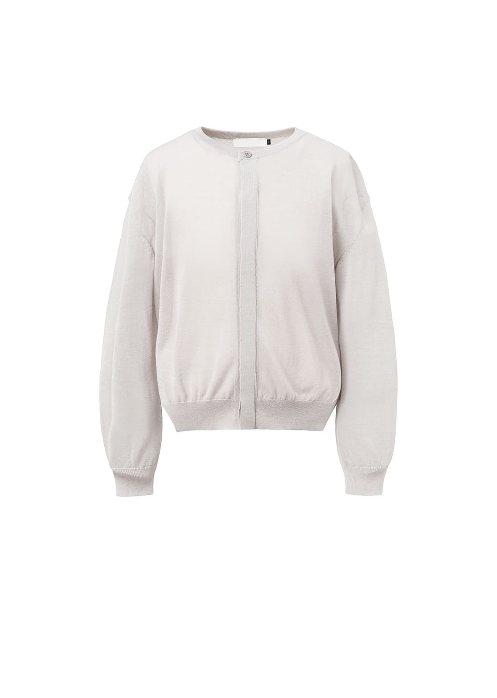 sheer round cardigan, grey