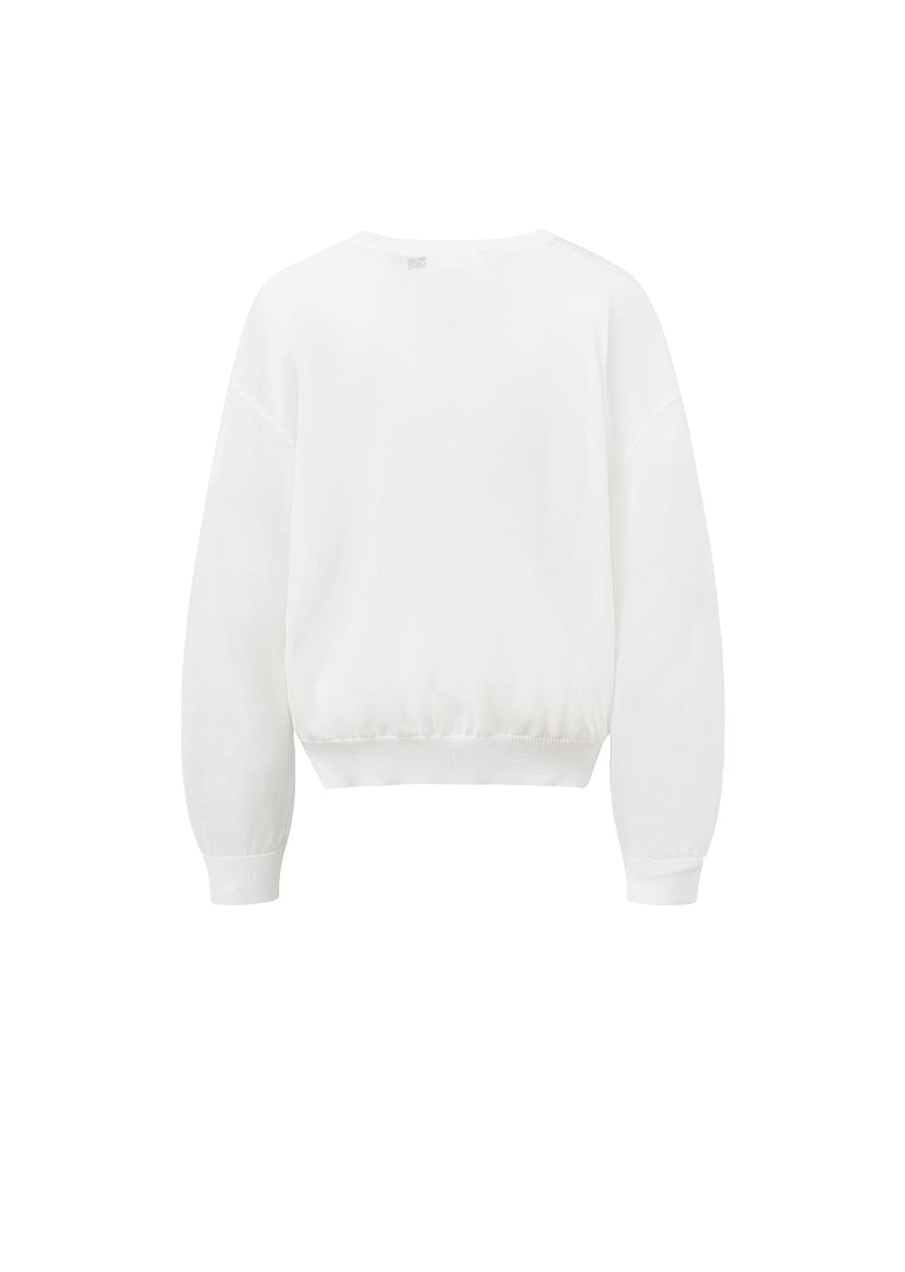 sheer round cardigan, white