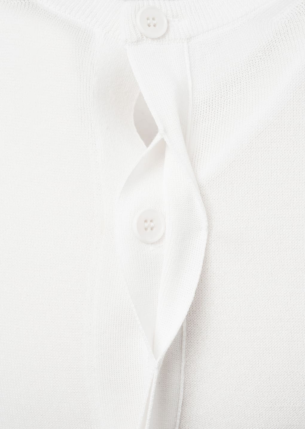 sheer round cardigan, white