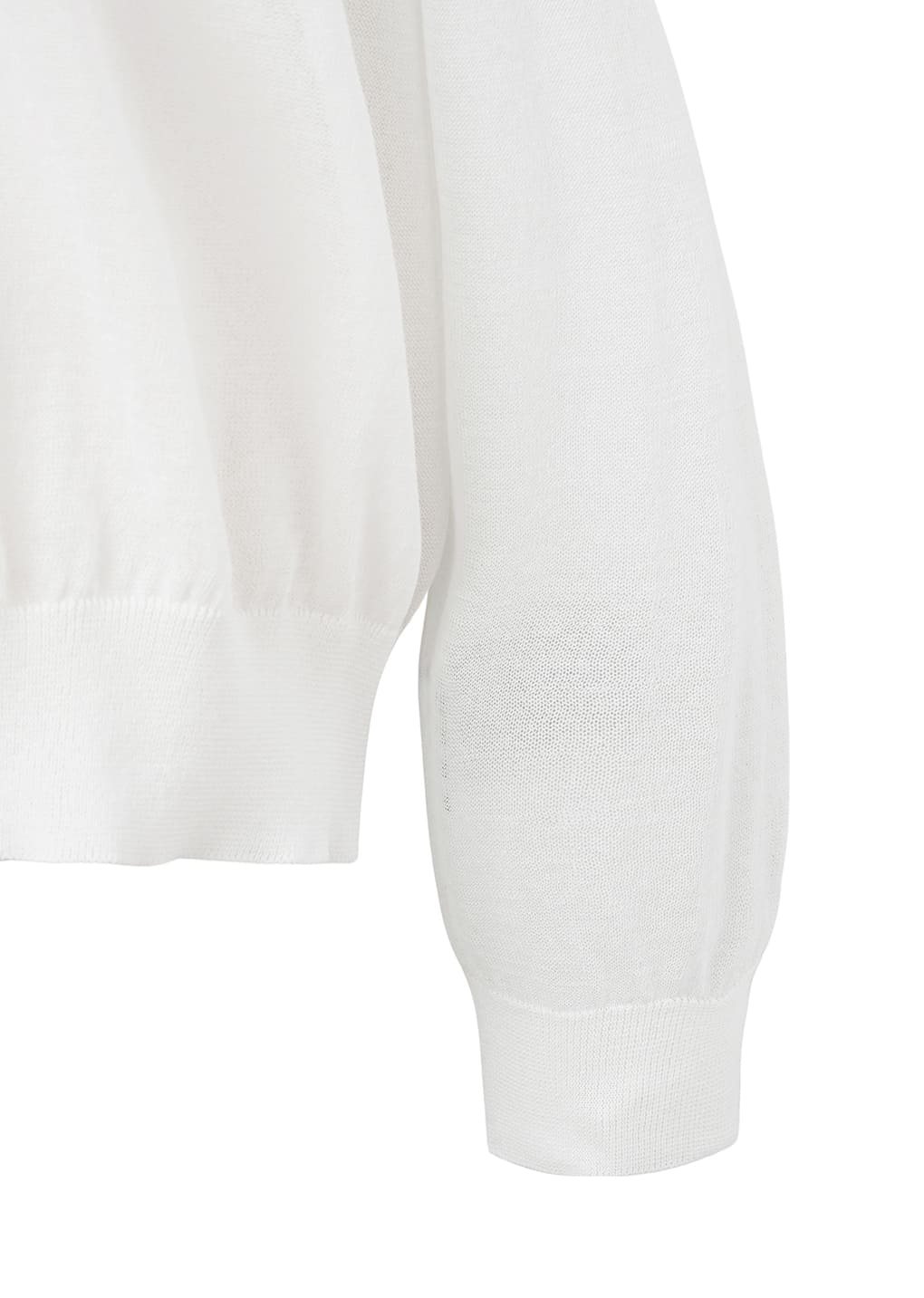 sheer round cardigan, white