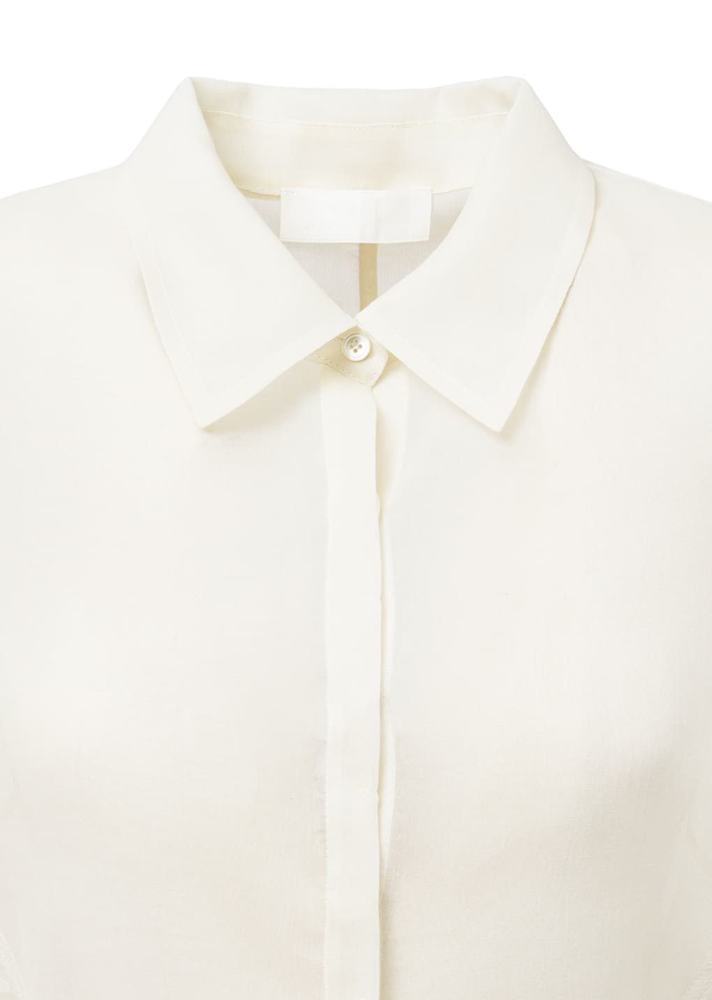 sheer slim fit shirts, ivory