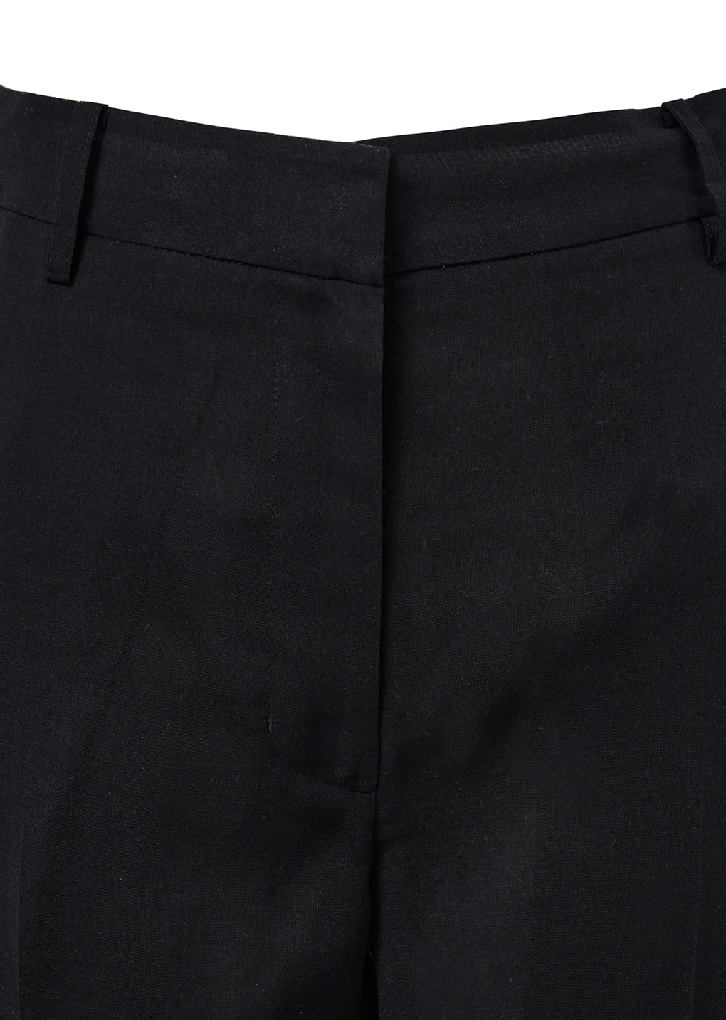 sheer straight fit pants, black
