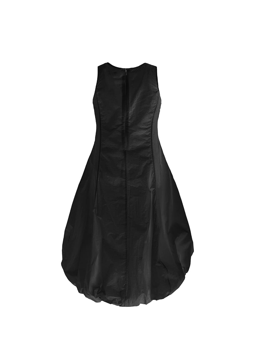 sheer volume dress, black hover