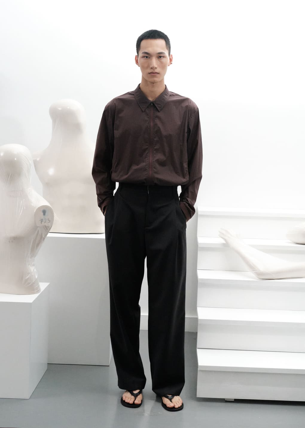 sheer zip-up shirts, burgundy