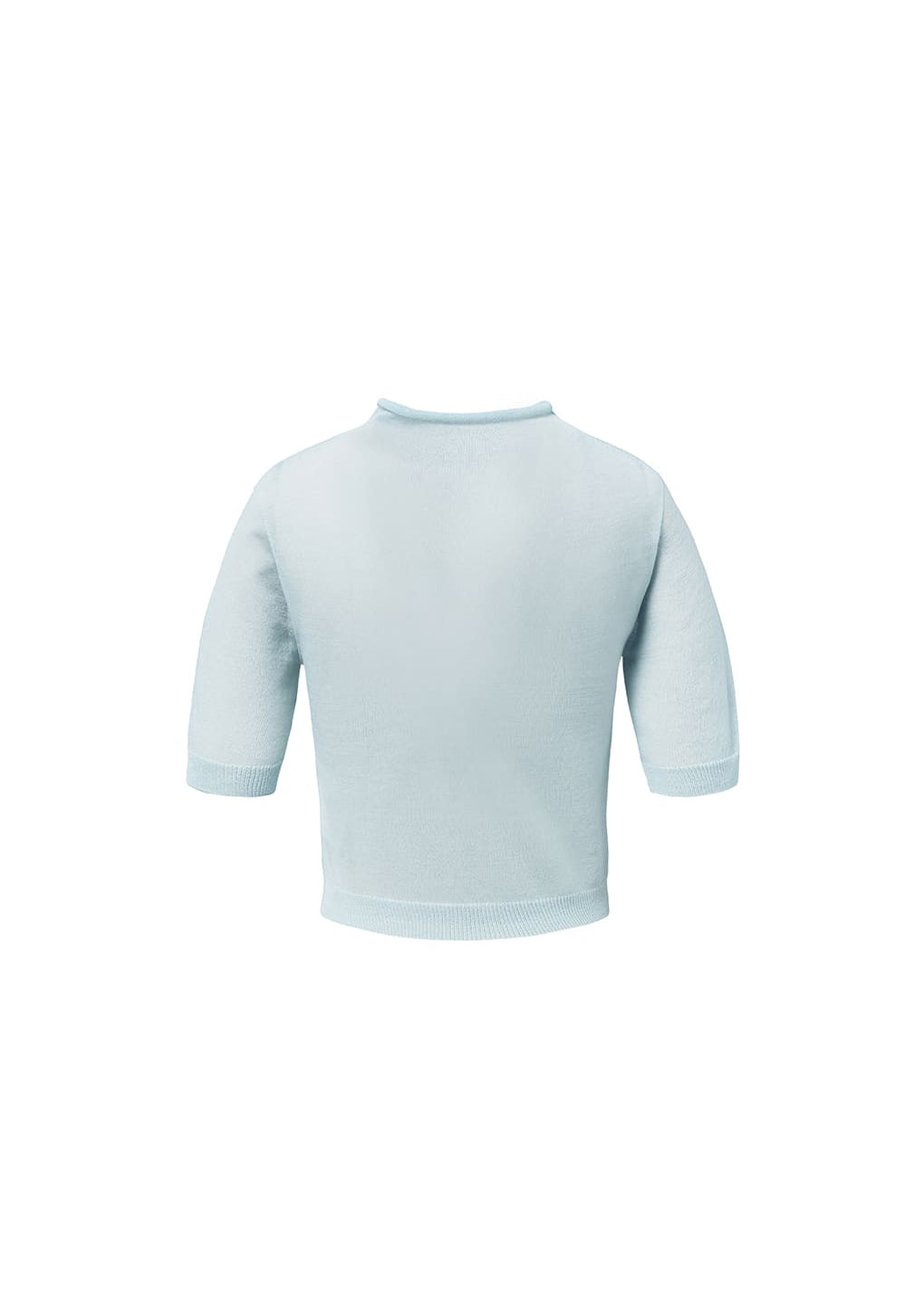 sheer cropped knit, blue hover