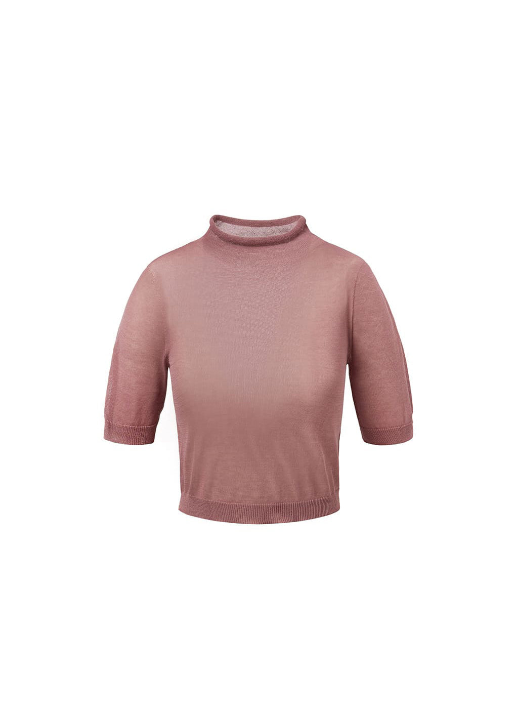 sheer cropped knit, pink