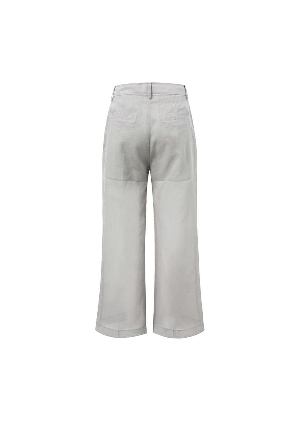 sheer straight fit pants, grey