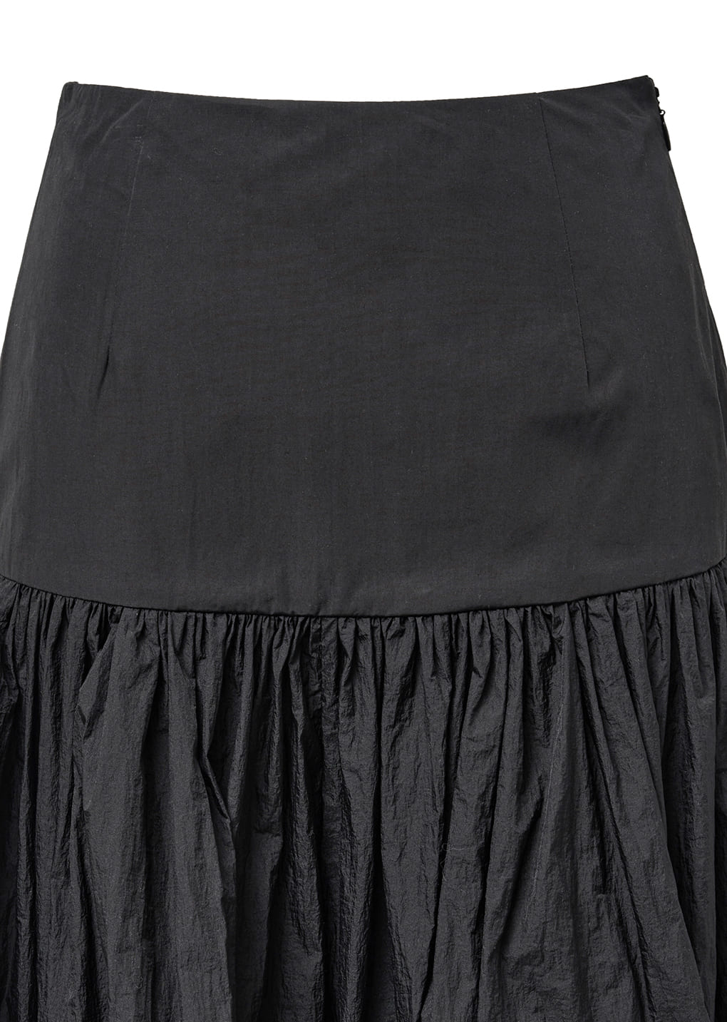 shirring culotte pants, black