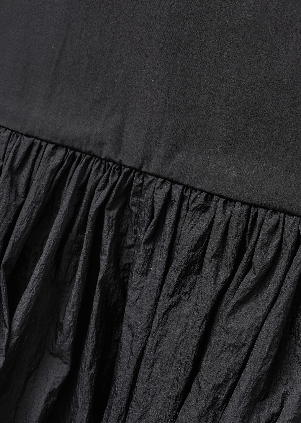 shirring culotte pants, black