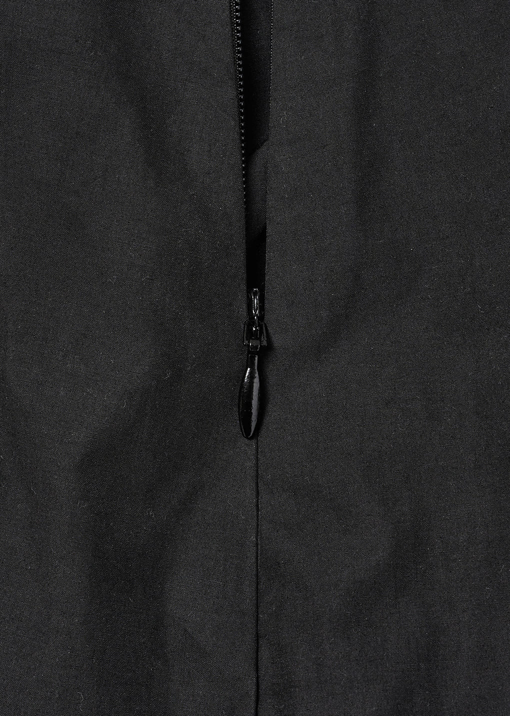 shirring culotte pants, black